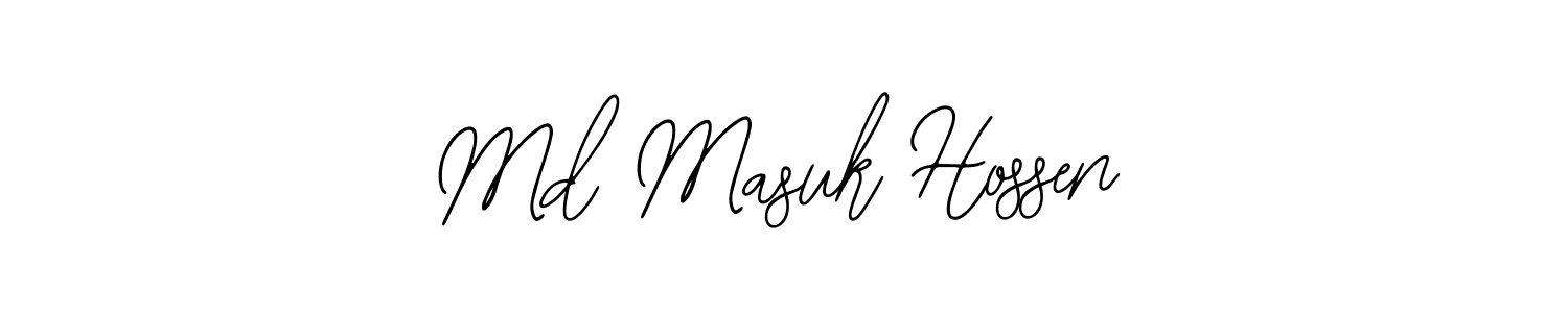 This is the best signature style for the Md Masuk Hossen name. Also you like these signature font (Bearetta-2O07w). Mix name signature. Md Masuk Hossen signature style 12 images and pictures png