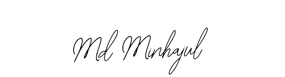 The best way (Bearetta-2O07w) to make a short signature is to pick only two or three words in your name. The name Md Minhajul include a total of six letters. For converting this name. Md Minhajul signature style 12 images and pictures png