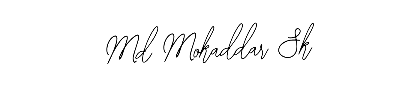 Similarly Bearetta-2O07w is the best handwritten signature design. Signature creator online .You can use it as an online autograph creator for name Md Mokaddar Sk. Md Mokaddar Sk signature style 12 images and pictures png