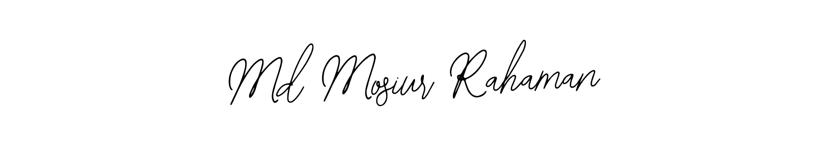 The best way (Bearetta-2O07w) to make a short signature is to pick only two or three words in your name. The name Md Mosiur Rahaman include a total of six letters. For converting this name. Md Mosiur Rahaman signature style 12 images and pictures png