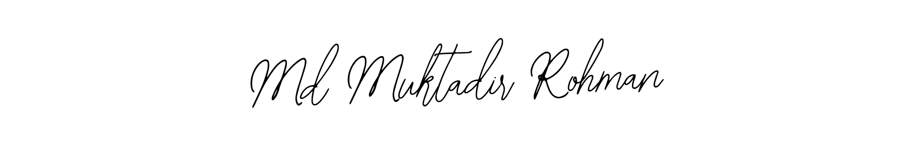 How to make Md Muktadir Rohman name signature. Use Bearetta-2O07w style for creating short signs online. This is the latest handwritten sign. Md Muktadir Rohman signature style 12 images and pictures png