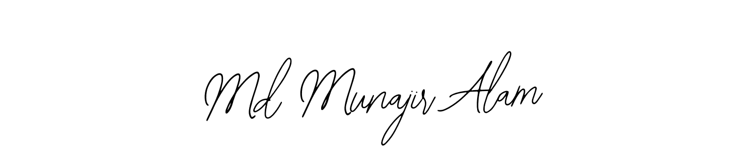 The best way (Bearetta-2O07w) to make a short signature is to pick only two or three words in your name. The name Md Munajir Alam include a total of six letters. For converting this name. Md Munajir Alam signature style 12 images and pictures png