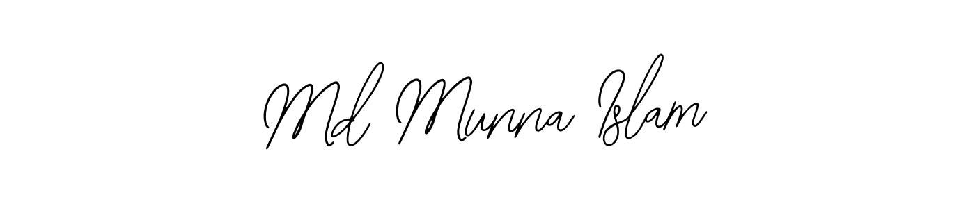 Also we have Md Munna Islam name is the best signature style. Create professional handwritten signature collection using Bearetta-2O07w autograph style. Md Munna Islam signature style 12 images and pictures png
