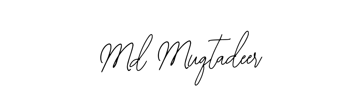 How to make Md Muqtadeer name signature. Use Bearetta-2O07w style for creating short signs online. This is the latest handwritten sign. Md Muqtadeer signature style 12 images and pictures png