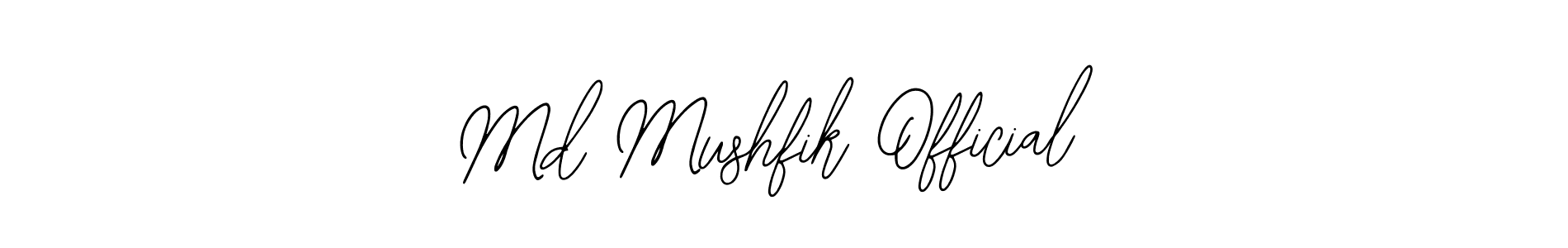 Also You can easily find your signature by using the search form. We will create Md Mushfik Official name handwritten signature images for you free of cost using Bearetta-2O07w sign style. Md Mushfik Official signature style 12 images and pictures png