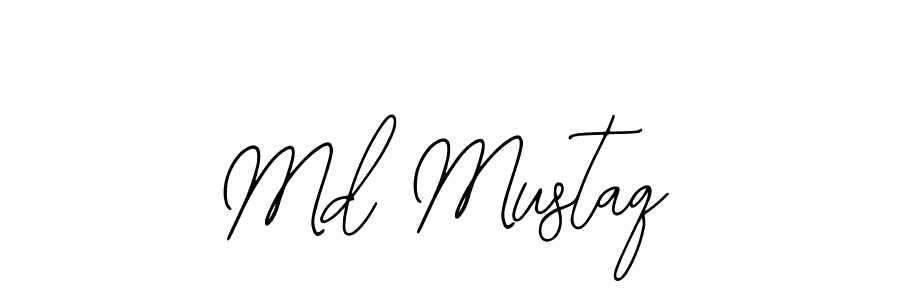 How to make Md Mustaq name signature. Use Bearetta-2O07w style for creating short signs online. This is the latest handwritten sign. Md Mustaq signature style 12 images and pictures png