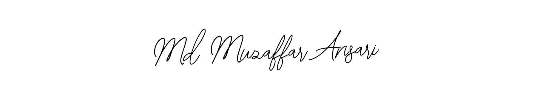 How to make Md Muzaffar Ansari name signature. Use Bearetta-2O07w style for creating short signs online. This is the latest handwritten sign. Md Muzaffar Ansari signature style 12 images and pictures png