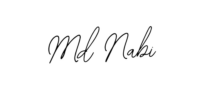 Design your own signature with our free online signature maker. With this signature software, you can create a handwritten (Bearetta-2O07w) signature for name Md Nabi. Md Nabi signature style 12 images and pictures png