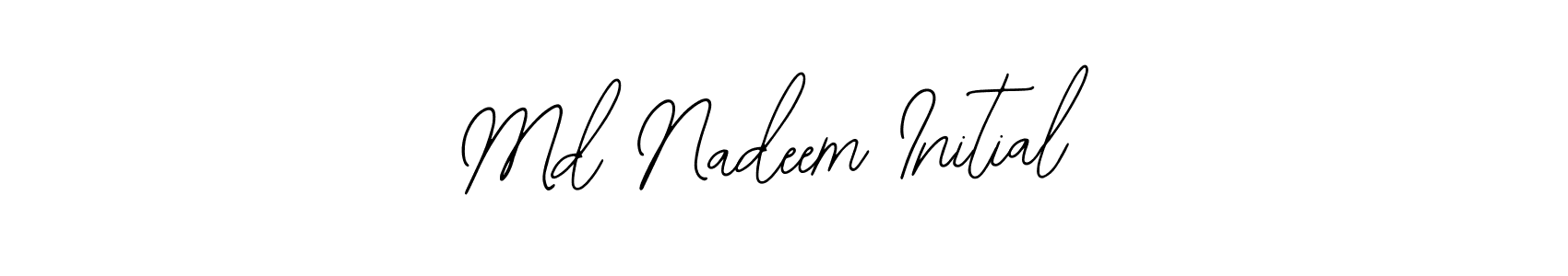 You should practise on your own different ways (Bearetta-2O07w) to write your name (Md Nadeem Initial) in signature. don't let someone else do it for you. Md Nadeem Initial signature style 12 images and pictures png