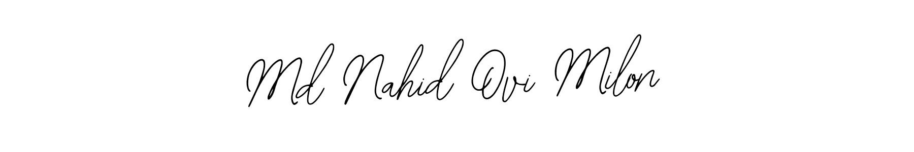 You should practise on your own different ways (Bearetta-2O07w) to write your name (Md Nahid Ovi Milon) in signature. don't let someone else do it for you. Md Nahid Ovi Milon signature style 12 images and pictures png