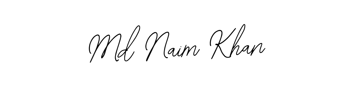 How to make Md Naim Khan name signature. Use Bearetta-2O07w style for creating short signs online. This is the latest handwritten sign. Md Naim Khan signature style 12 images and pictures png