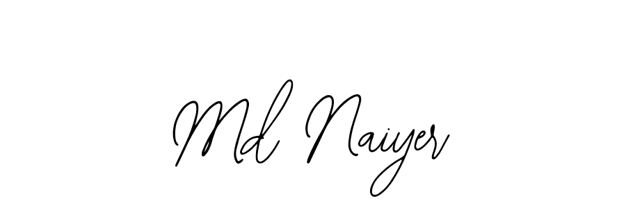 Use a signature maker to create a handwritten signature online. With this signature software, you can design (Bearetta-2O07w) your own signature for name Md Naiyer. Md Naiyer signature style 12 images and pictures png