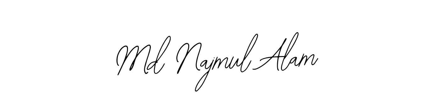 You should practise on your own different ways (Bearetta-2O07w) to write your name (Md Najmul Alam) in signature. don't let someone else do it for you. Md Najmul Alam signature style 12 images and pictures png