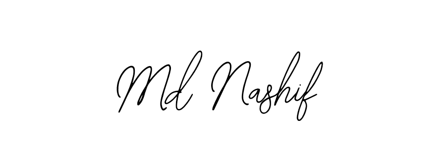 Design your own signature with our free online signature maker. With this signature software, you can create a handwritten (Bearetta-2O07w) signature for name Md Nashif. Md Nashif signature style 12 images and pictures png