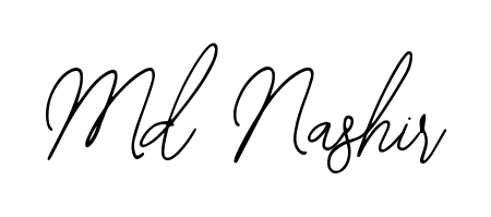A sleek calligraphic signature for name Md Nashir utilizing Bearetta-2O07w styling. Great for adding personal signatures to photos and art. Md Nashir signature style 12 images and pictures png