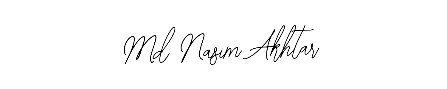 How to make Md Nasim Akhtar name signature. Use Bearetta-2O07w style for creating short signs online. This is the latest handwritten sign. Md Nasim Akhtar signature style 12 images and pictures png