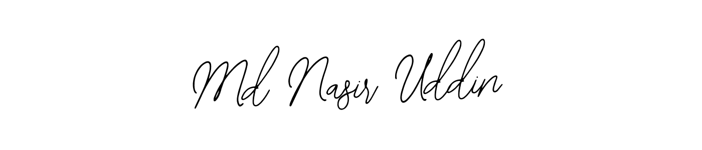 How to make Md Nasir Uddin name signature. Use Bearetta-2O07w style for creating short signs online. This is the latest handwritten sign. Md Nasir Uddin signature style 12 images and pictures png