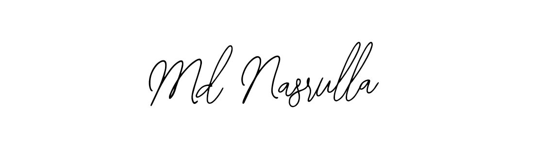 How to make Md Nasrulla signature? Bearetta-2O07w is a professional autograph style. Create handwritten signature for Md Nasrulla name. Md Nasrulla signature style 12 images and pictures png