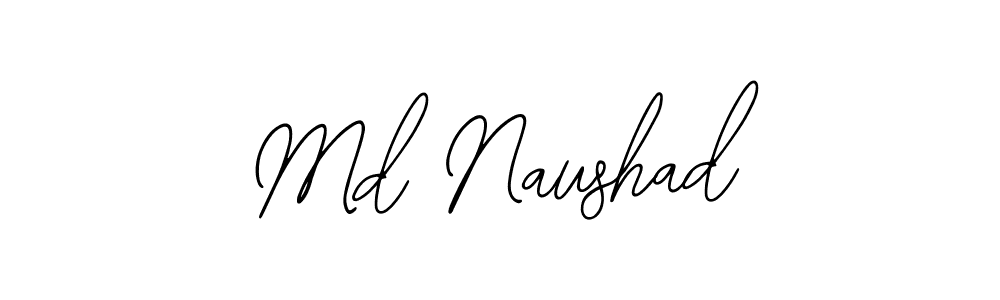 How to make Md Naushad name signature. Use Bearetta-2O07w style for creating short signs online. This is the latest handwritten sign. Md Naushad signature style 12 images and pictures png