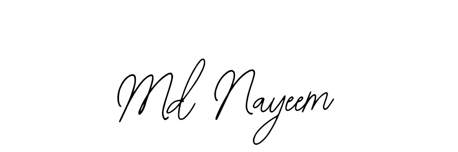 Also You can easily find your signature by using the search form. We will create Md Nayeem name handwritten signature images for you free of cost using Bearetta-2O07w sign style. Md Nayeem signature style 12 images and pictures png