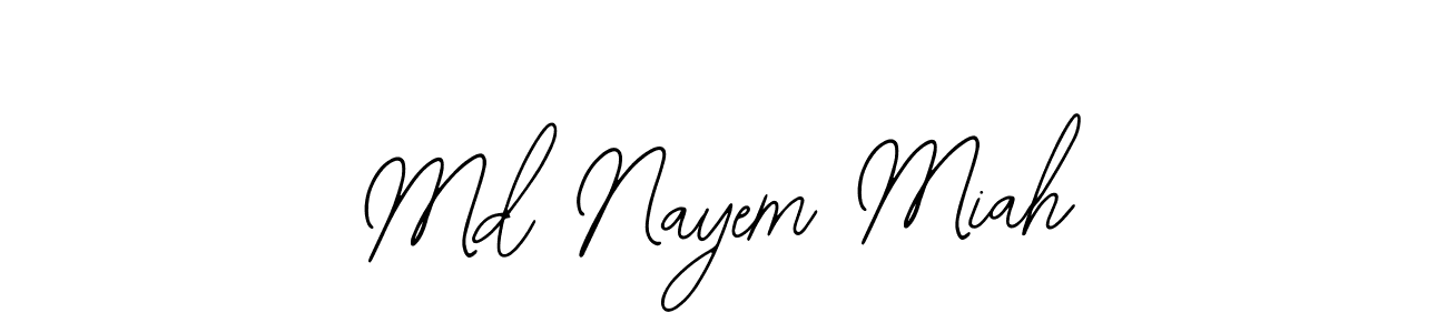 Also You can easily find your signature by using the search form. We will create Md Nayem Miah name handwritten signature images for you free of cost using Bearetta-2O07w sign style. Md Nayem Miah signature style 12 images and pictures png