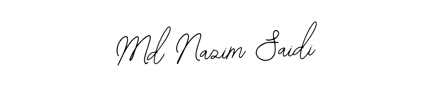 Also You can easily find your signature by using the search form. We will create Md Nazim Saidi name handwritten signature images for you free of cost using Bearetta-2O07w sign style. Md Nazim Saidi signature style 12 images and pictures png