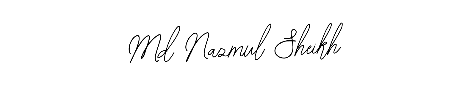 The best way (Bearetta-2O07w) to make a short signature is to pick only two or three words in your name. The name Md Nazmul Sheikh include a total of six letters. For converting this name. Md Nazmul Sheikh signature style 12 images and pictures png