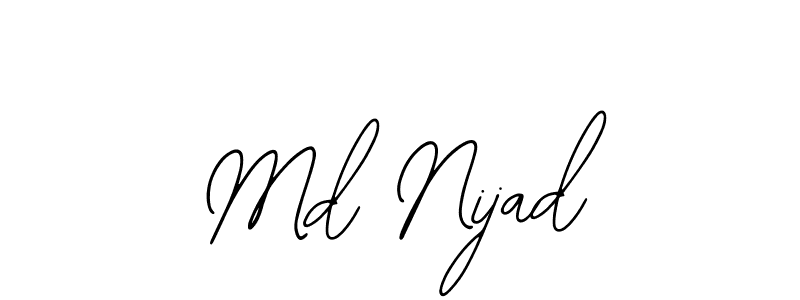 Use a signature maker to create a handwritten signature online. With this signature software, you can design (Bearetta-2O07w) your own signature for name Md Nijad. Md Nijad signature style 12 images and pictures png