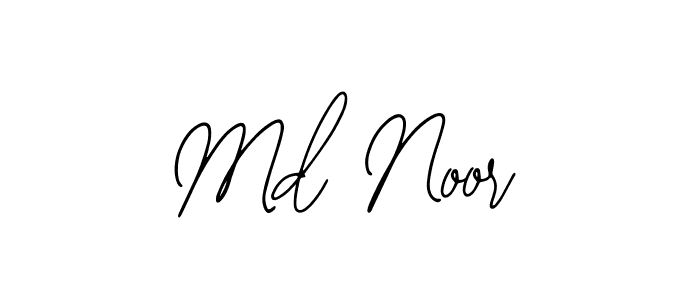 How to make Md Noor name signature. Use Bearetta-2O07w style for creating short signs online. This is the latest handwritten sign. Md Noor signature style 12 images and pictures png