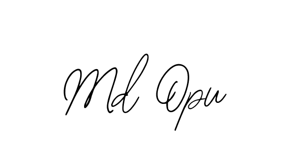 Md Opu stylish signature style. Best Handwritten Sign (Bearetta-2O07w) for my name. Handwritten Signature Collection Ideas for my name Md Opu. Md Opu signature style 12 images and pictures png