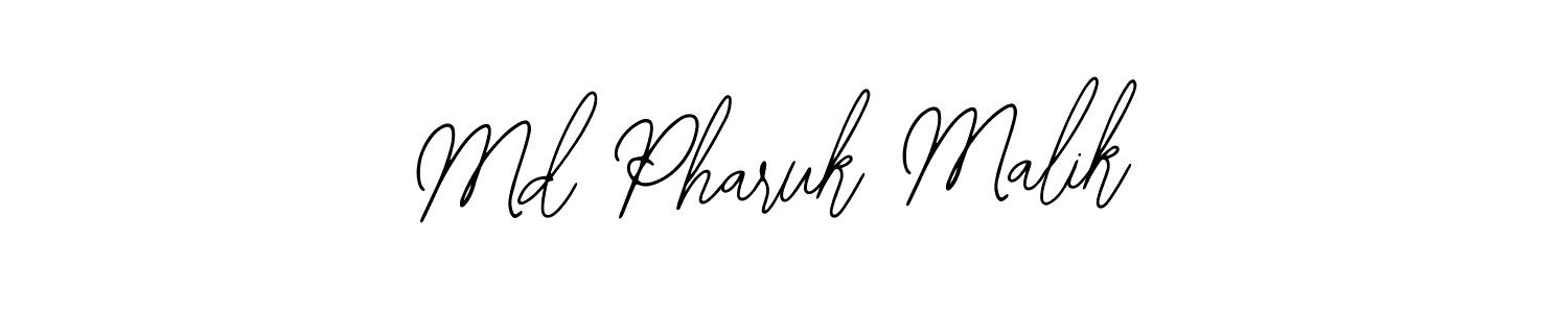 The best way (Bearetta-2O07w) to make a short signature is to pick only two or three words in your name. The name Md Pharuk Malik include a total of six letters. For converting this name. Md Pharuk Malik signature style 12 images and pictures png