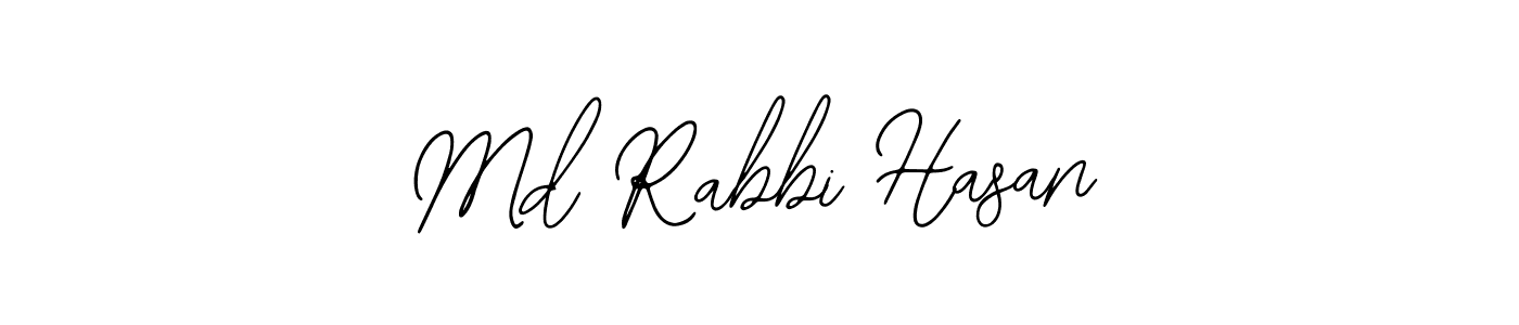 How to make Md Rabbi Hasan name signature. Use Bearetta-2O07w style for creating short signs online. This is the latest handwritten sign. Md Rabbi Hasan signature style 12 images and pictures png