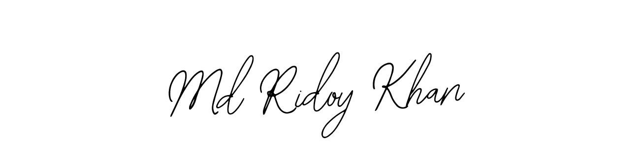 The best way (Bearetta-2O07w) to make a short signature is to pick only two or three words in your name. The name Md Ridoy Khan include a total of six letters. For converting this name. Md Ridoy Khan signature style 12 images and pictures png