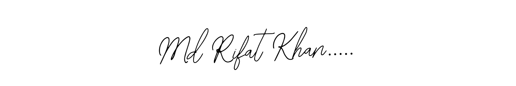 Use a signature maker to create a handwritten signature online. With this signature software, you can design (Bearetta-2O07w) your own signature for name Md Rifat Khan...... Md Rifat Khan..... signature style 12 images and pictures png