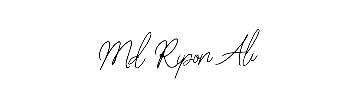 The best way (Bearetta-2O07w) to make a short signature is to pick only two or three words in your name. The name Md Ripon Ali include a total of six letters. For converting this name. Md Ripon Ali signature style 12 images and pictures png