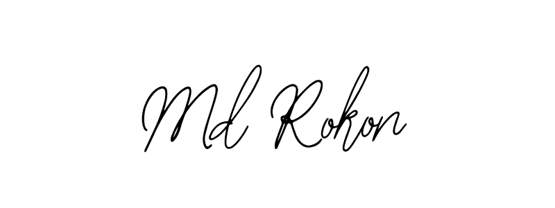 How to make Md Rokon name signature. Use Bearetta-2O07w style for creating short signs online. This is the latest handwritten sign. Md Rokon signature style 12 images and pictures png