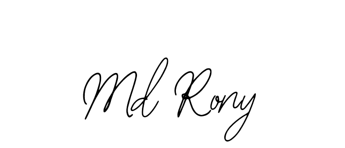 Design your own signature with our free online signature maker. With this signature software, you can create a handwritten (Bearetta-2O07w) signature for name Md Rony. Md Rony signature style 12 images and pictures png