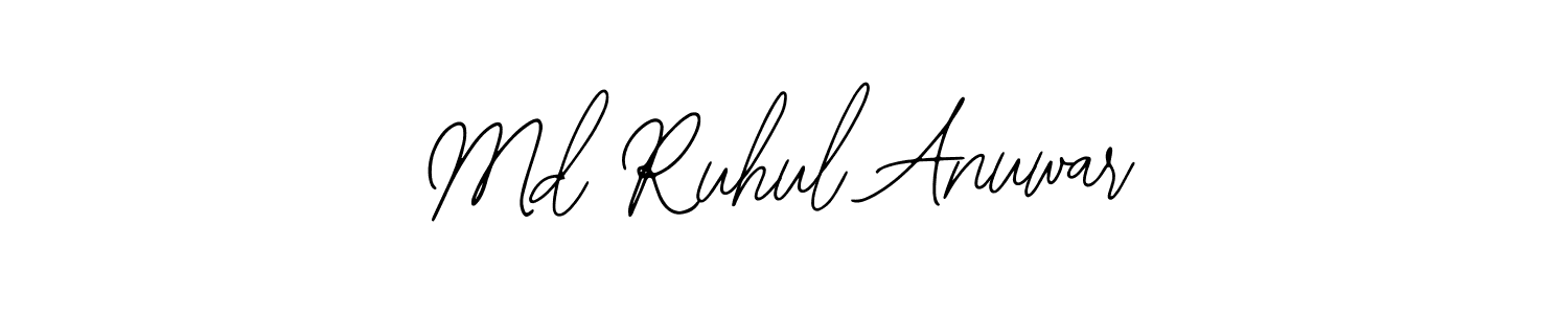The best way (Bearetta-2O07w) to make a short signature is to pick only two or three words in your name. The name Md Ruhul Anuwar include a total of six letters. For converting this name. Md Ruhul Anuwar signature style 12 images and pictures png