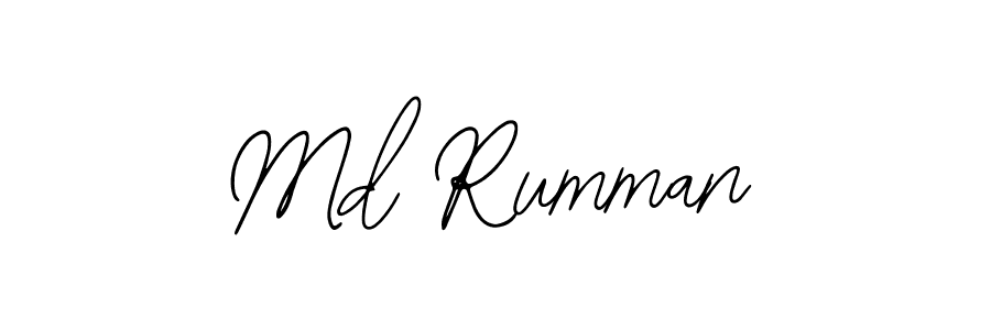 Use a signature maker to create a handwritten signature online. With this signature software, you can design (Bearetta-2O07w) your own signature for name Md Rumman. Md Rumman signature style 12 images and pictures png