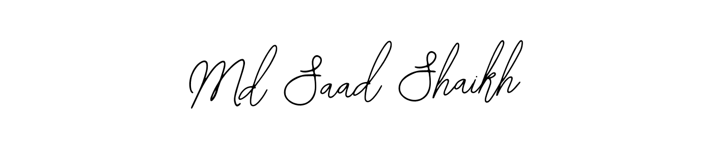 Use a signature maker to create a handwritten signature online. With this signature software, you can design (Bearetta-2O07w) your own signature for name Md Saad Shaikh. Md Saad Shaikh signature style 12 images and pictures png