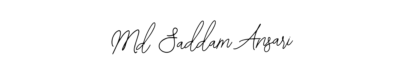 How to make Md Saddam Ansari name signature. Use Bearetta-2O07w style for creating short signs online. This is the latest handwritten sign. Md Saddam Ansari signature style 12 images and pictures png