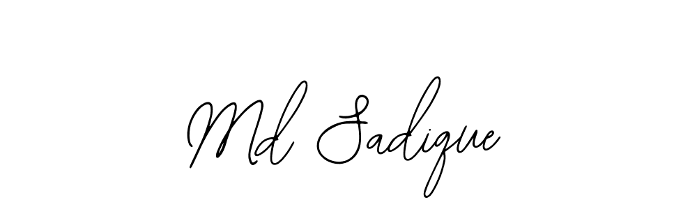 if you are searching for the best signature style for your name Md Sadique. so please give up your signature search. here we have designed multiple signature styles  using Bearetta-2O07w. Md Sadique signature style 12 images and pictures png