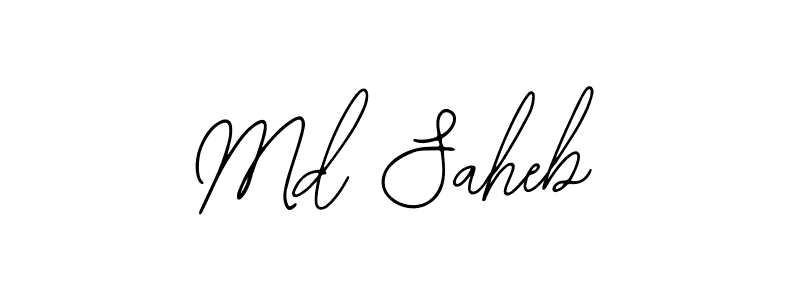 Use a signature maker to create a handwritten signature online. With this signature software, you can design (Bearetta-2O07w) your own signature for name Md Saheb. Md Saheb signature style 12 images and pictures png