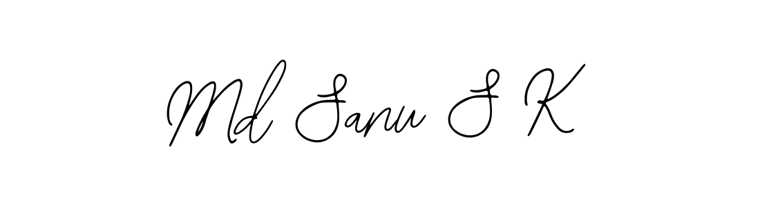 Use a signature maker to create a handwritten signature online. With this signature software, you can design (Bearetta-2O07w) your own signature for name Md Sanu S K. Md Sanu S K signature style 12 images and pictures png
