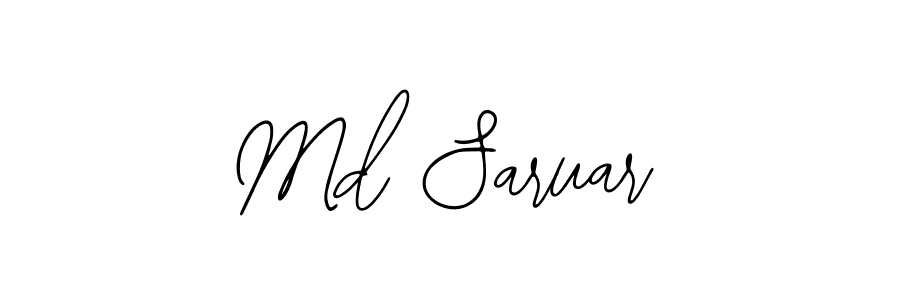 How to make Md Saruar name signature. Use Bearetta-2O07w style for creating short signs online. This is the latest handwritten sign. Md Saruar signature style 12 images and pictures png