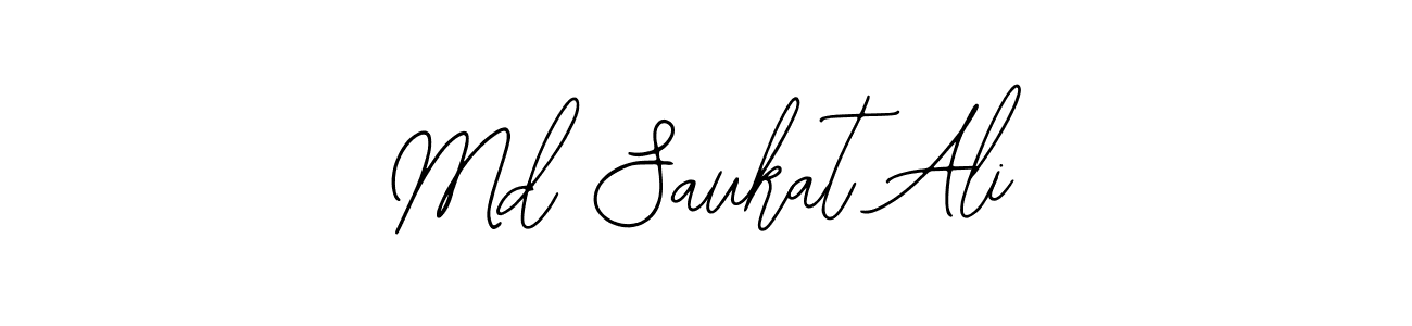 You should practise on your own different ways (Bearetta-2O07w) to write your name (Md Saukat Ali) in signature. don't let someone else do it for you. Md Saukat Ali signature style 12 images and pictures png