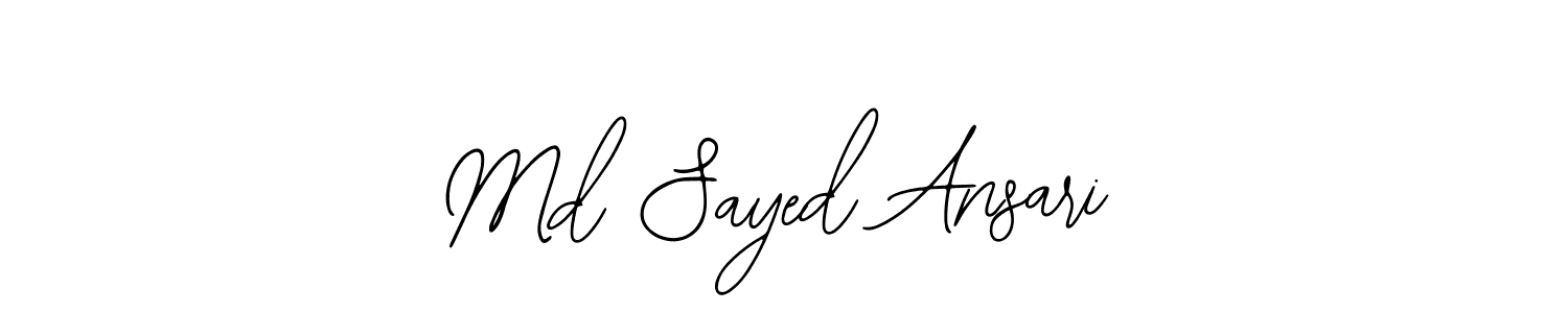 Make a beautiful signature design for name Md Sayed Ansari. With this signature (Bearetta-2O07w) style, you can create a handwritten signature for free. Md Sayed Ansari signature style 12 images and pictures png