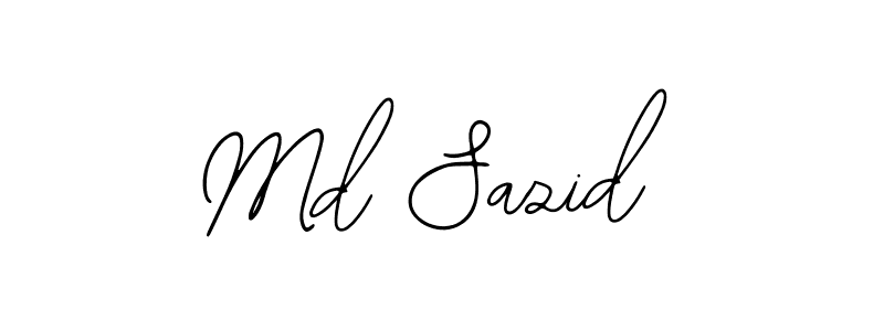 How to make Md Sazid name signature. Use Bearetta-2O07w style for creating short signs online. This is the latest handwritten sign. Md Sazid signature style 12 images and pictures png