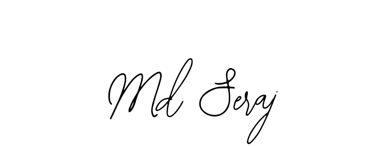 The best way (Bearetta-2O07w) to make a short signature is to pick only two or three words in your name. The name Md Seraj include a total of six letters. For converting this name. Md Seraj signature style 12 images and pictures png