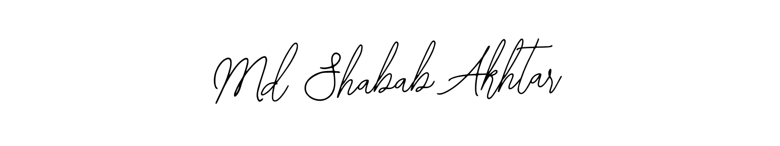 How to make Md Shabab Akhtar name signature. Use Bearetta-2O07w style for creating short signs online. This is the latest handwritten sign. Md Shabab Akhtar signature style 12 images and pictures png